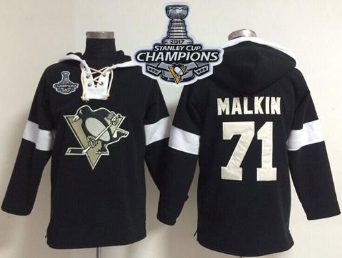 Penguins #71 Evgeni Malkin Black Stanley Cup Finals Champions NHL Pullover Hoodie